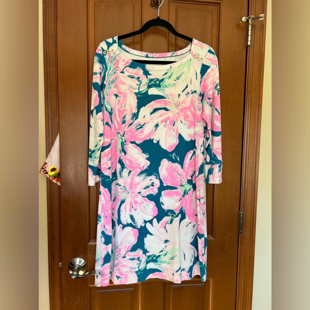 Lilly Pulitzer UPF 50+ Sophie Dress Tidal Wave Pans Garden